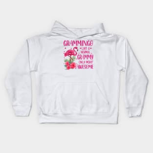 Grammingo Like A Normal Grammy Flamingo Lover Grandmother Kids Hoodie